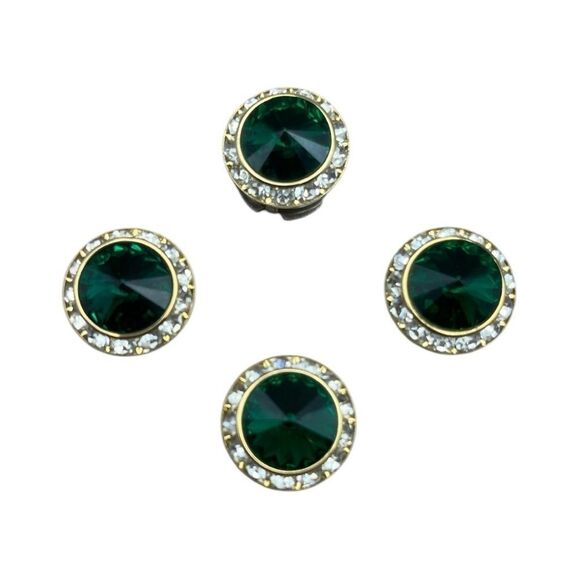 VINTAGE WOMEN'S RHINESTONE BUTTON COVERS - Picture 1 of 3